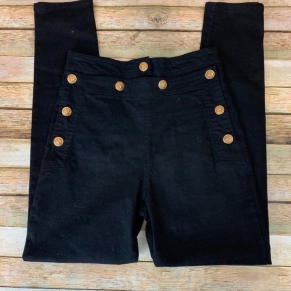NWT black pants torn by Ronny Kobo